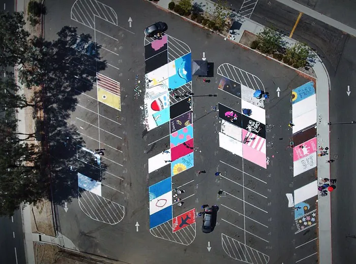 High School Seniors Paint Their Parking Spots And Their Art Goes Viral On Twitter