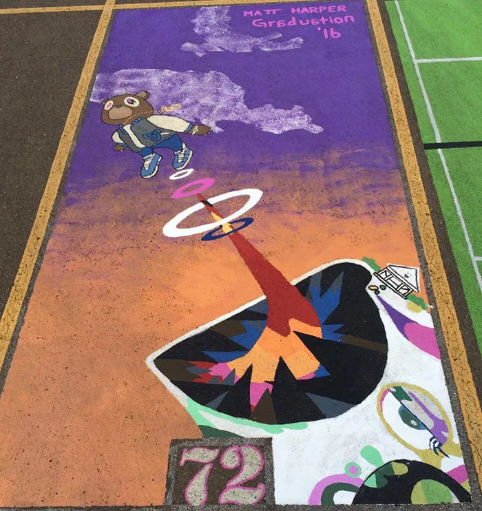 High School Seniors Paint Their Parking Spots And Their Art Goes Viral On Twitter