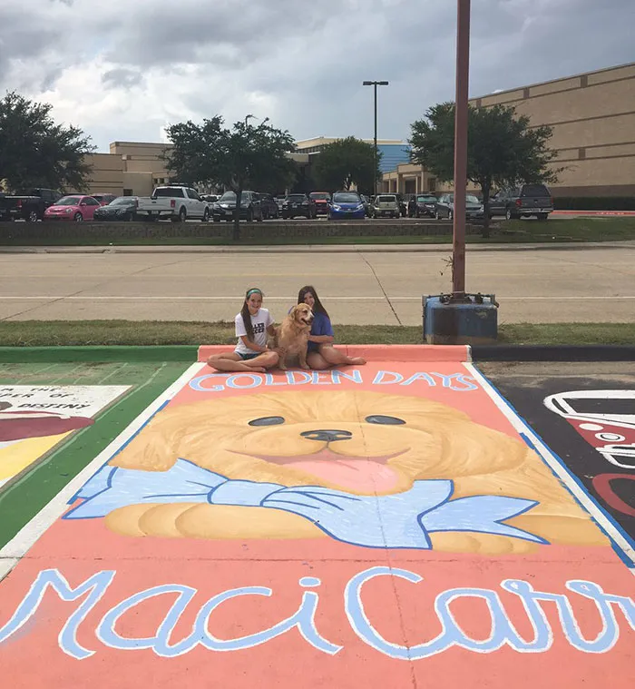 High School Seniors Paint Their Parking Spots And Their Art Goes Viral On Twitter