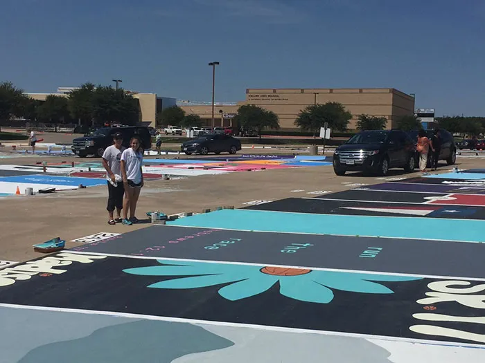 High School Seniors Paint Their Parking Spots And Their Art Goes Viral On Twitter