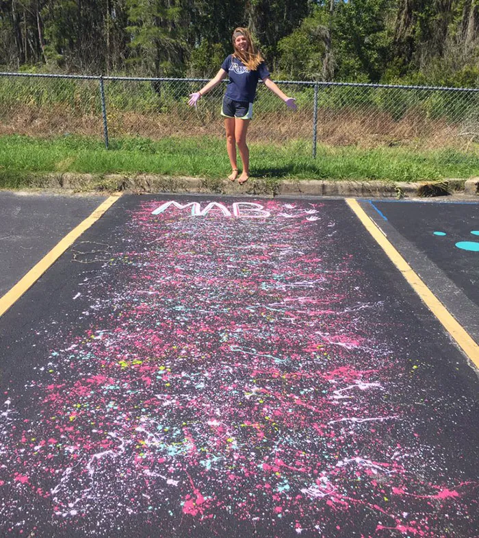 High School Seniors Paint Their Parking Spots And Their Art Goes Viral On Twitter