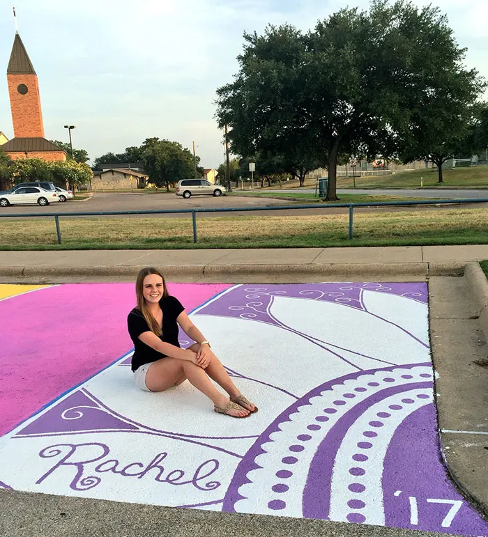 High School Seniors Paint Their Parking Spots And Their Art Goes Viral On Twitter