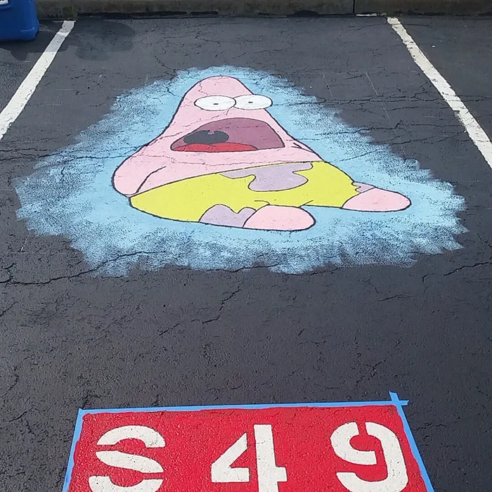High School Seniors Paint Their Parking Spots And Their Art Goes Viral On Twitter