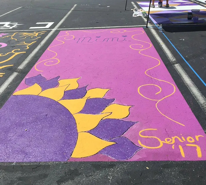 High School Seniors Paint Their Parking Spots And Their Art Goes Viral On Twitter