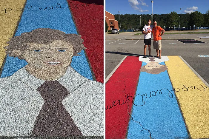 High School Seniors Paint Their Parking Spots And Their Art Goes Viral On Twitter