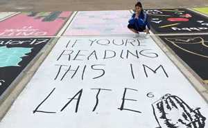 High School Seniors Paint Their Parking Spots And Their Art Goes Viral On Twitter