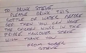 Guy Leaves A Note To His Drunk Future Self, Finds An Unexpected Answer Next Day