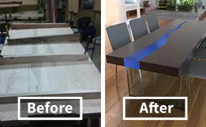 I Made A Wooden Table That Lights Up When Someone Enters A Room