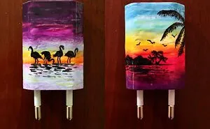 I Paint On iPhone Chargers Using Nail Polish