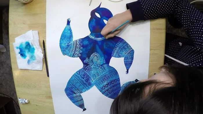 Time Lapse Video Of Zsalto Painting A Super Detailed Artwork