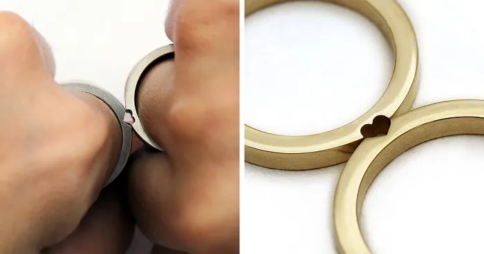 Matching Wedding Rings That Become One When Combined