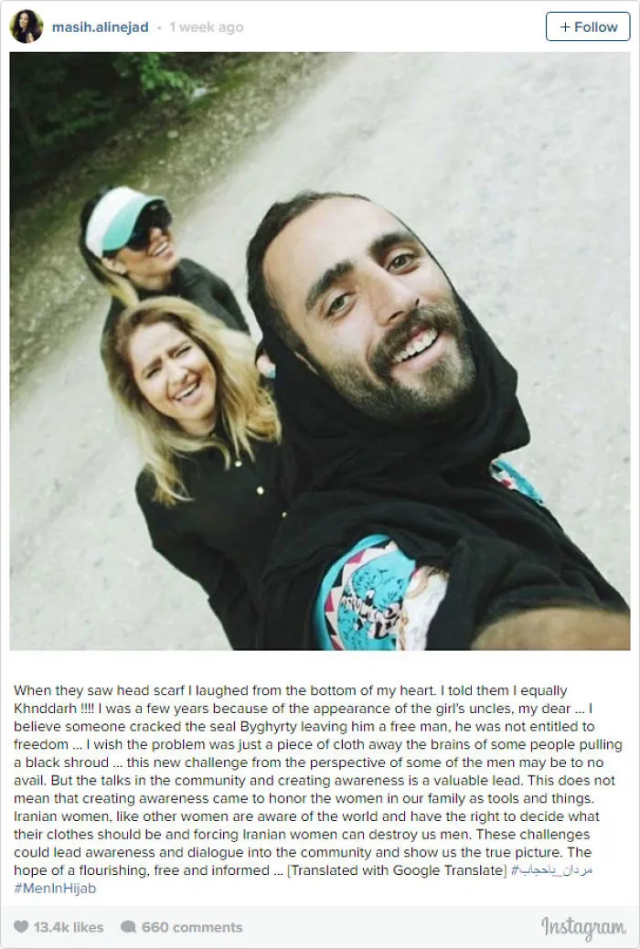 Iranian Men Wear Hijab To Fight For Women’s Rights In Iran
