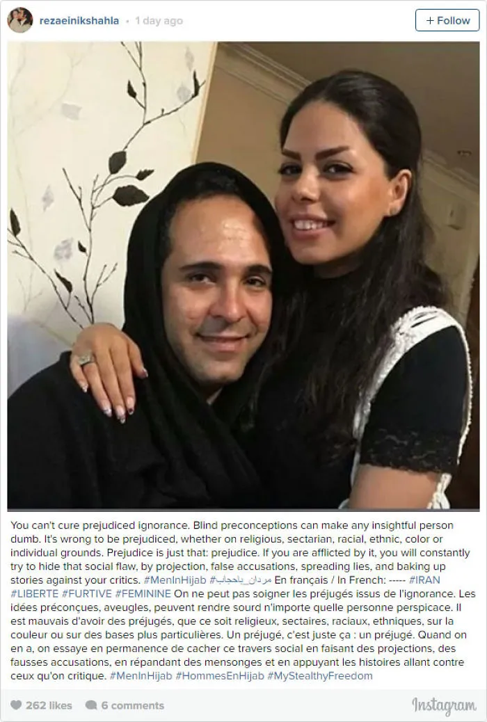 Iranian Men Wear Hijab To Fight For Women’s Rights In Iran