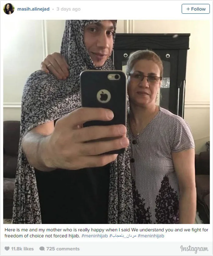 Iranian Men Wear Hijab To Fight For Women’s Rights In Iran