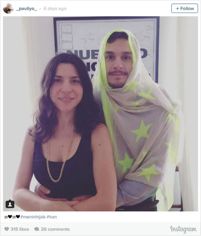 Iranian Men Wear Hijab To Fight For Women’s Rights In Iran