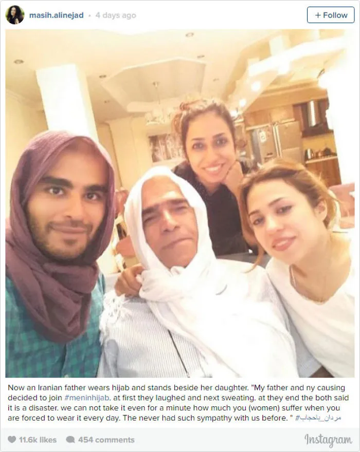 Iranian Men Wear Hijab To Fight For Women’s Rights In Iran