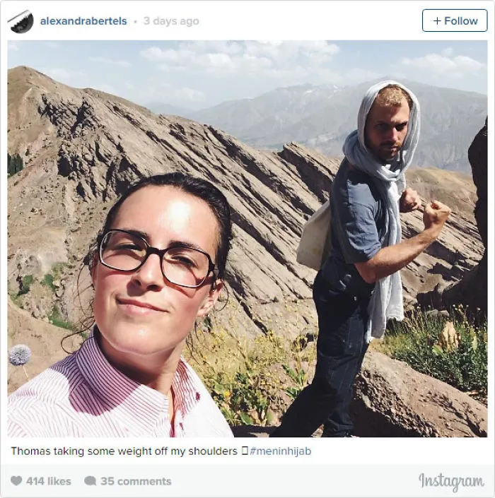 Iranian Men Wear Hijab To Fight For Women’s Rights In Iran