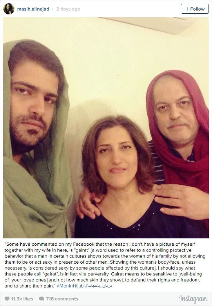 Iranian Men Wear Hijab To Fight For Women’s Rights In Iran