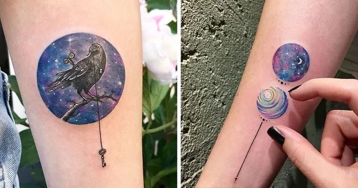 Miniature Circle Tattoos By Turkish Artist Eva Krbdk