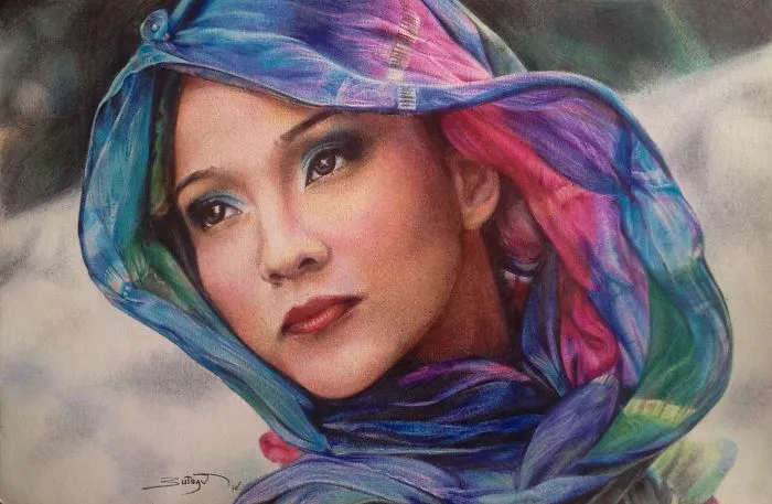 I Made This Drawing With Multicolor Ballpoint Pens. I Spent Around 16 Hours On This Piece.