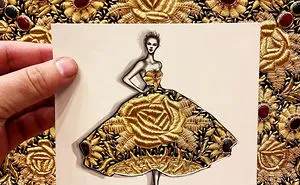Fashion Illustrator Uses Clouds And Buildings To Complete His Dress Designs