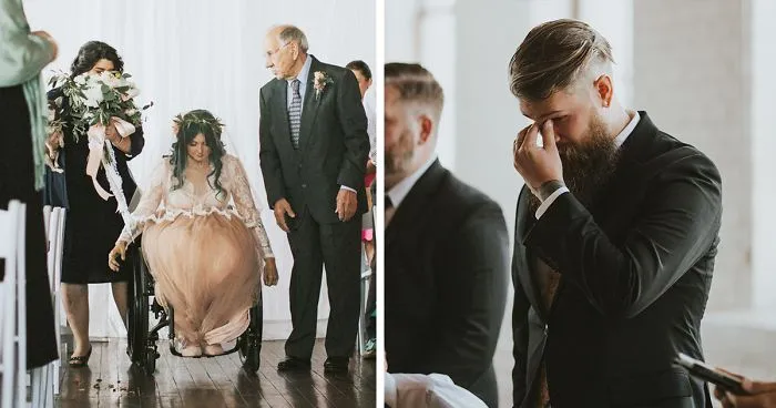 Paralyzed Woman Surprises Everyone When She Stands Up And Starts Walking Down The Aisle