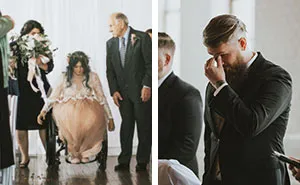 Paralyzed Woman Surprises Everyone When She Stands Up And Starts Walking Down The Aisle