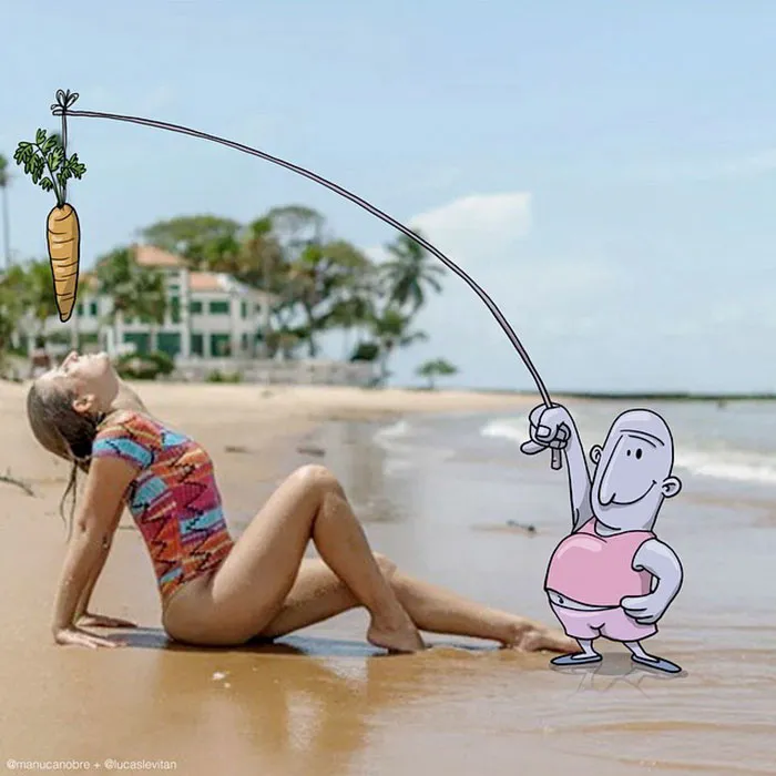 Illustrator Adds Funny Cartoons To Strangers’ Instagram Photos (Part 3)