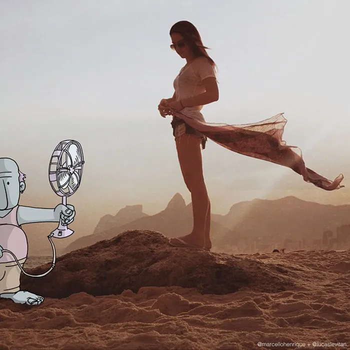 Illustrator Adds Funny Cartoons To Strangers’ Instagram Photos (Part 3)