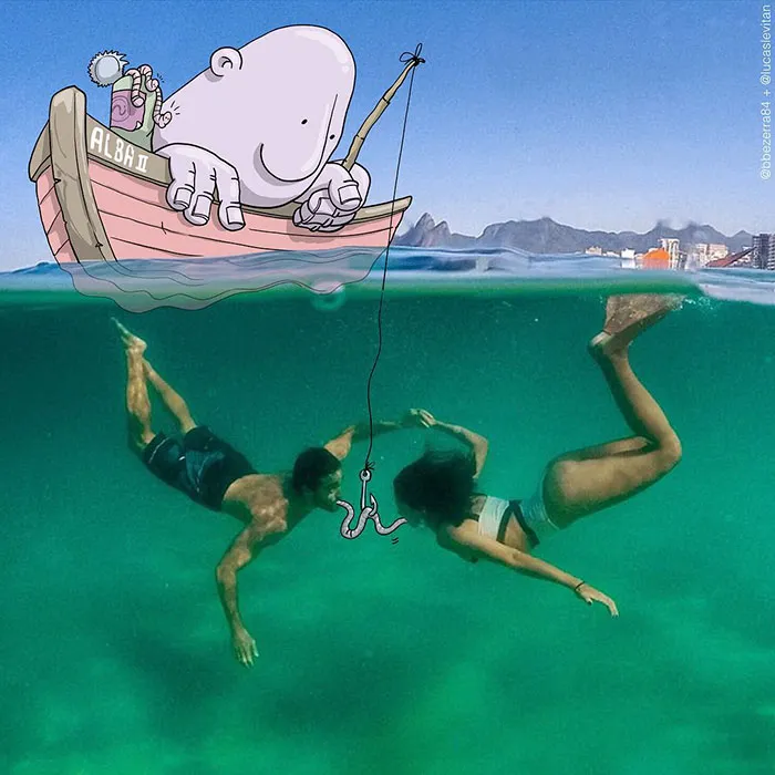 Illustrator Adds Funny Cartoons To Strangers’ Instagram Photos (Part 3)