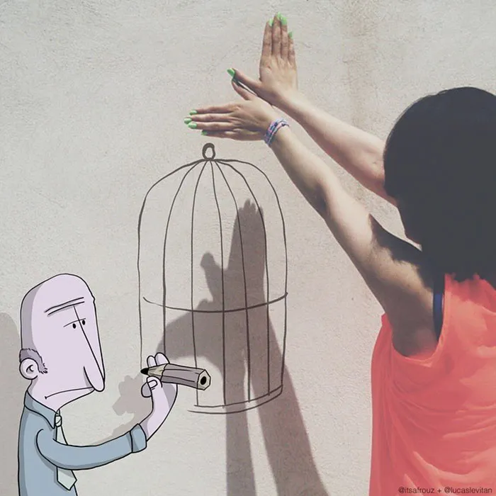 Illustrator Adds Funny Cartoons To Strangers’ Instagram Photos (Part 3)
