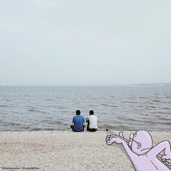 Illustrator Adds Funny Cartoons To Strangers’ Instagram Photos (Part 3)