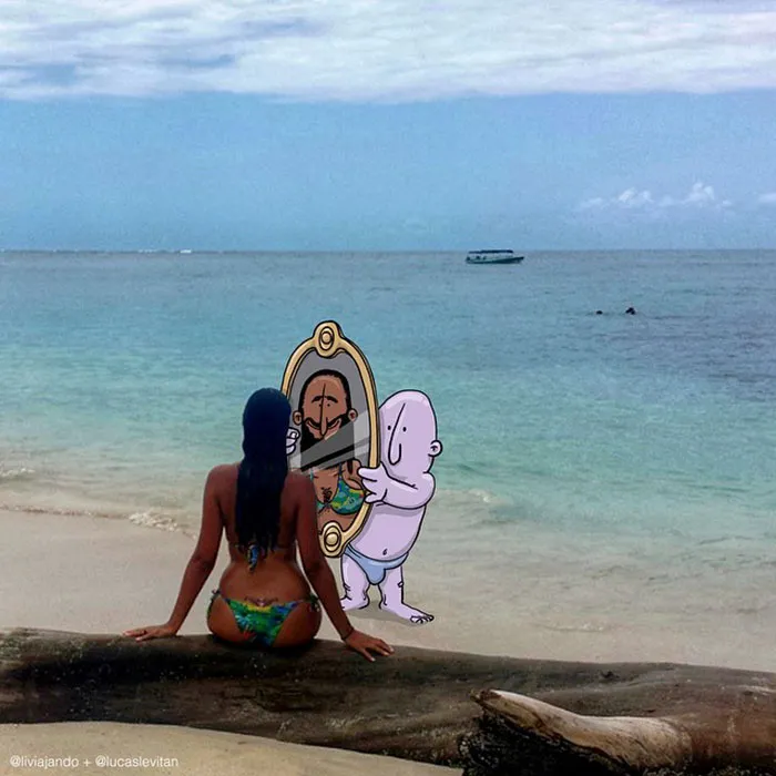 Illustrator Adds Funny Cartoons To Strangers’ Instagram Photos (Part 3)