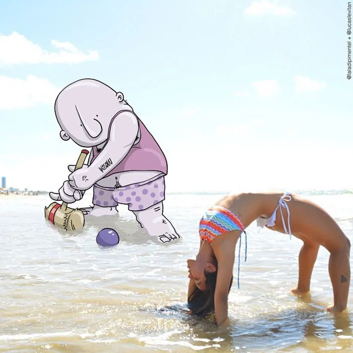 Illustrator Adds Funny Cartoons To Strangers’ Instagram Photos (Part 3)
