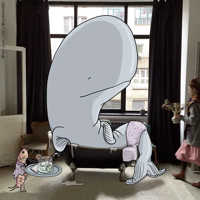Illustrator Adds Funny Cartoons To Strangers’ Instagram Photos (Part 3)