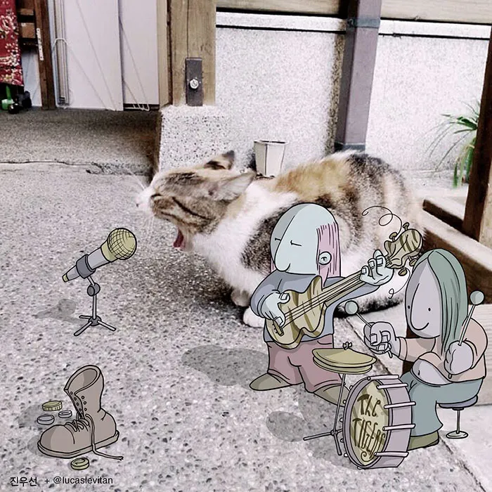 Illustrator Adds Funny Cartoons To Strangers’ Instagram Photos (Part 3)
