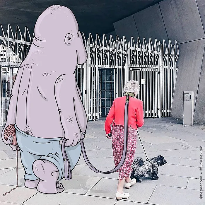 Illustrator Adds Funny Cartoons To Strangers’ Instagram Photos (Part 3)