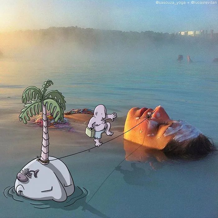 Illustrator Adds Funny Cartoons To Strangers’ Instagram Photos (Part 3)