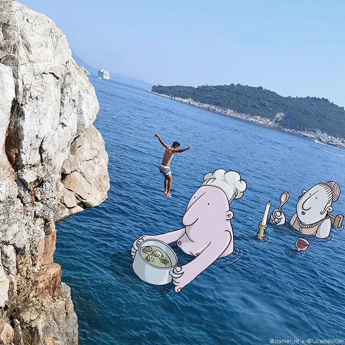 Illustrator Adds Funny Cartoons To Strangers’ Instagram Photos (Part 3)