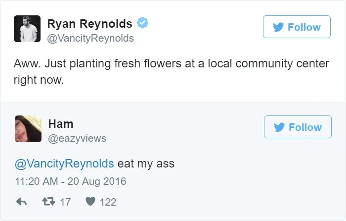 Ryan Reynold's Polite Responses To Horny Fans' Tweets Are Pure Gold