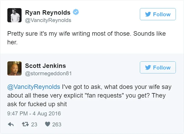 Ryan Reynold's Polite Responses To Horny Fans' Tweets Are Pure Gold