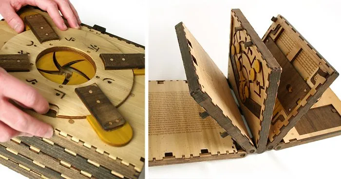 Puzzle Book With Pages That Must Be Solved to Unlock the Next