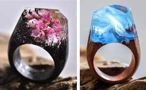 New Miniature Worlds Inside Wooden Rings Capture The Beauty Of Different Seasons
