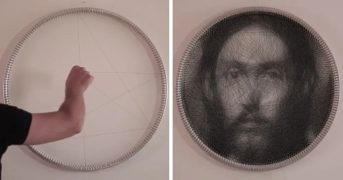 Artist Uses A SINGLE Thread To Recreate Renaissance Painting