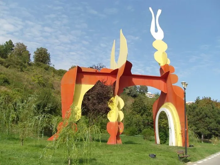 Iron Sculpture Near Danube River, Galati, Romania