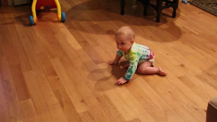 Baby Takes First Steps With Big Brother's Encouragement!