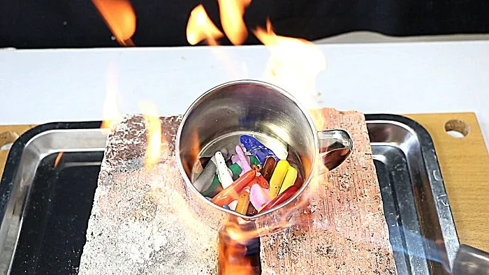 24 Different Colors Of Crayon Casting In 1 Vs Gas Torch