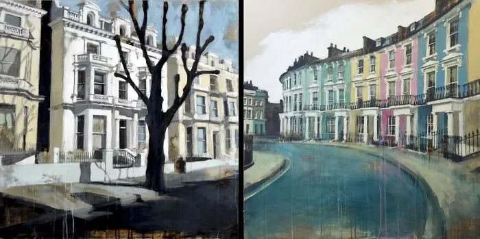 Soothing Architectural Acrylic Paintings