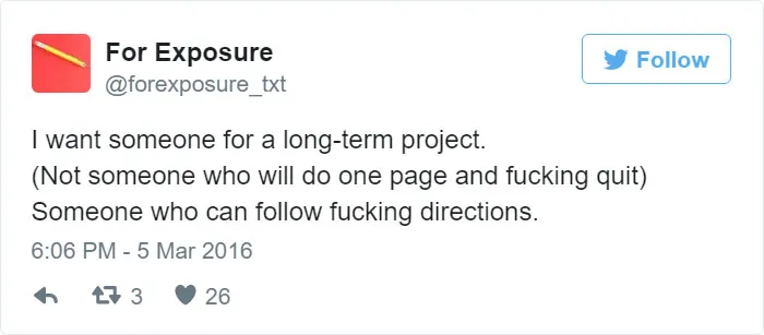 97 People Who Think They Can Pay Artists In "Exposure"