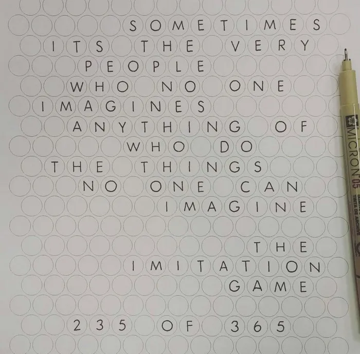 Artist Spends 365 Days Hand-Drawing 365 Movie Quotes